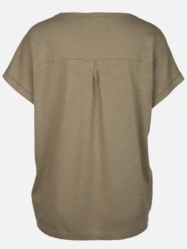 Bild 2 von Damen T-Shirt mit Glitzerfrontprint Oliv