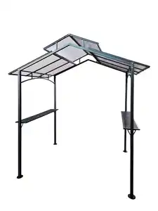 Grillpavillon aus Stahl, ca. 240 x 150 x 250 cm - Anthrazit