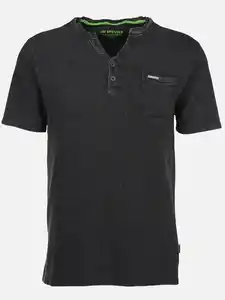 Herren Shirt mit Rippstruktur Grau
