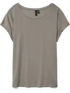 Vero Moda VMAVA PLAIN SS TOP GA Shirt Braun