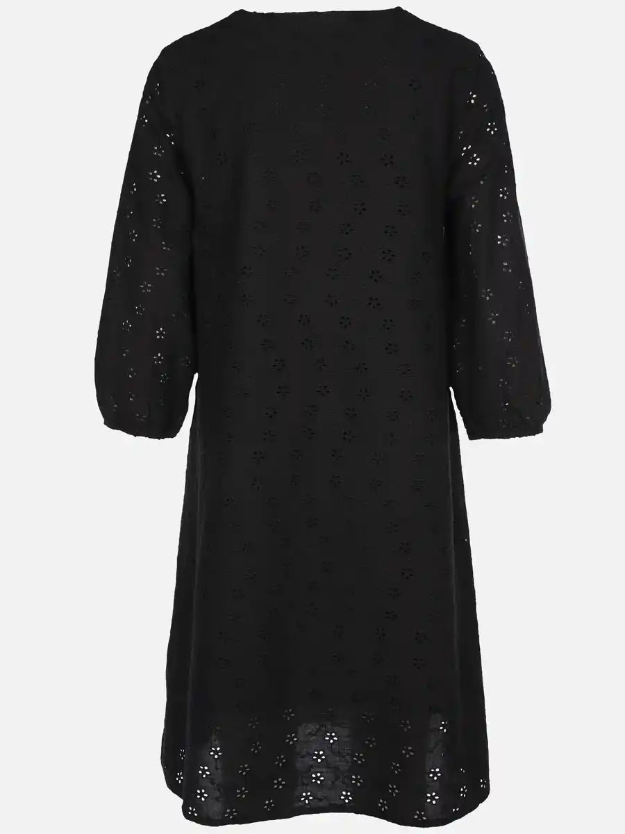 Bild 2 von Damen Kleid mit Lochstickereri Schwarz