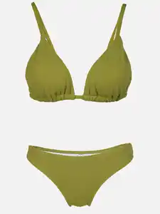 Damen Bikiniset mit Struktur Grün