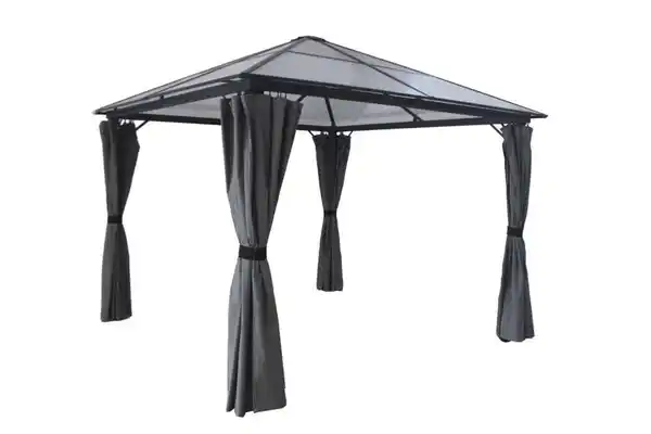 Bild 1 von Alu-Pavillon ca. 2,95 x2,95 x2,65 m -Dunkelgrau