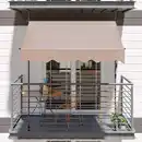Bild 3 von Klemmmarkise Sonnenschutz mit Handkurbel - Beige