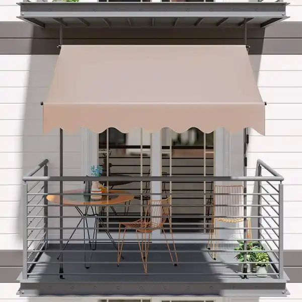 Bild 3 von Klemmmarkise Sonnenschutz mit Handkurbel - Beige