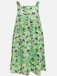 Kids Only KOGANE FLOWER S/L LAY Kleid Rosa