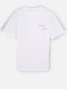 Herren T-Shirt mit Logoprint Weiß