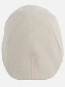 Herren Schiebermütze mit zarten Streifen Beige