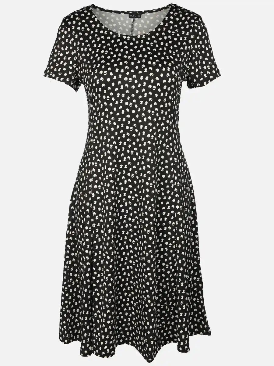 Bild 1 von Damen Jerseykleid mit Alloverprint Schwarz