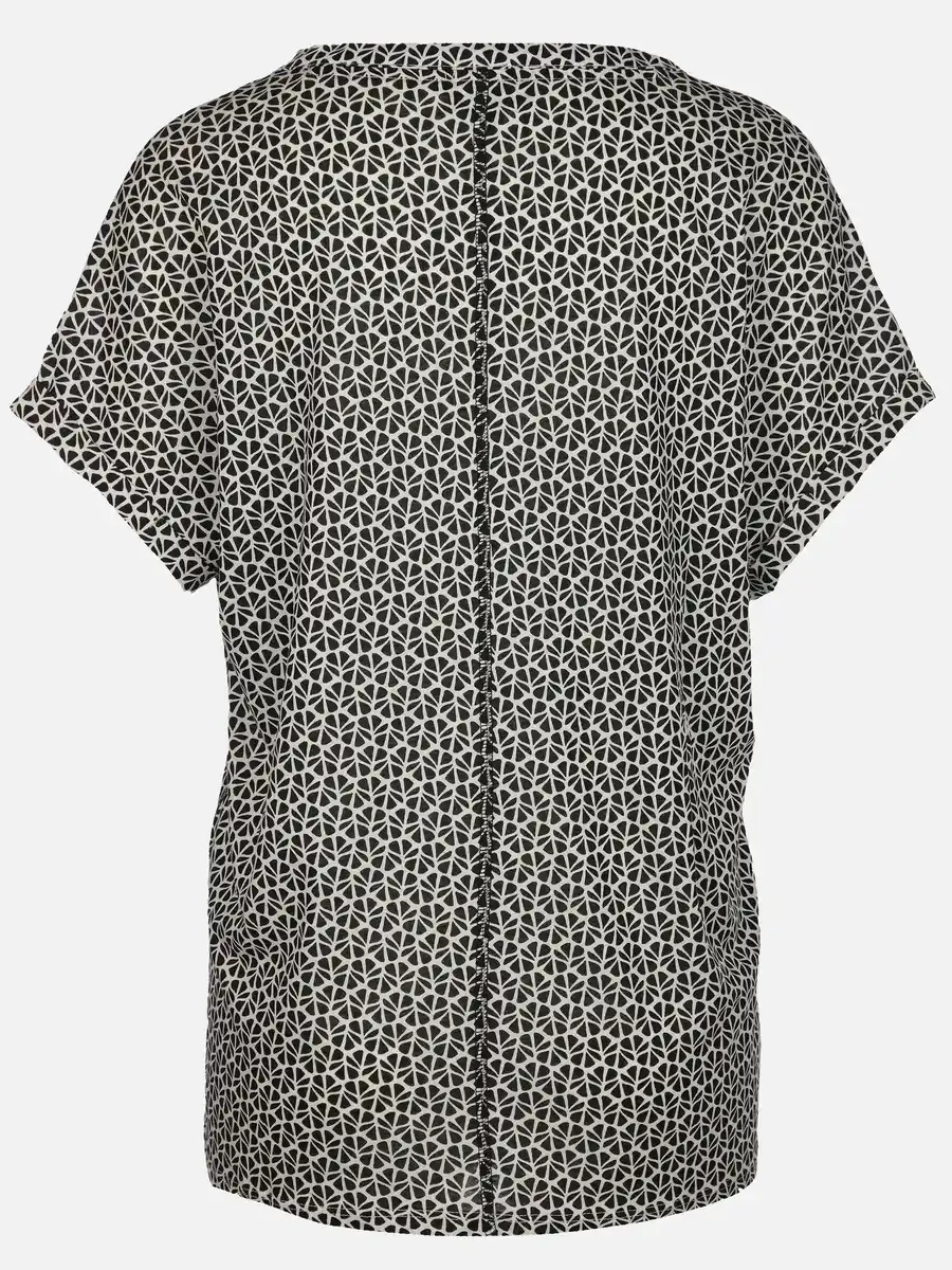 Bild 2 von Damen Henleyshirt mit Muster Schwarz