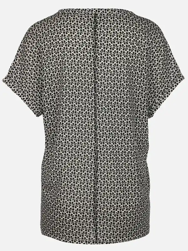 Bild 2 von Damen Henleyshirt mit Muster Schwarz