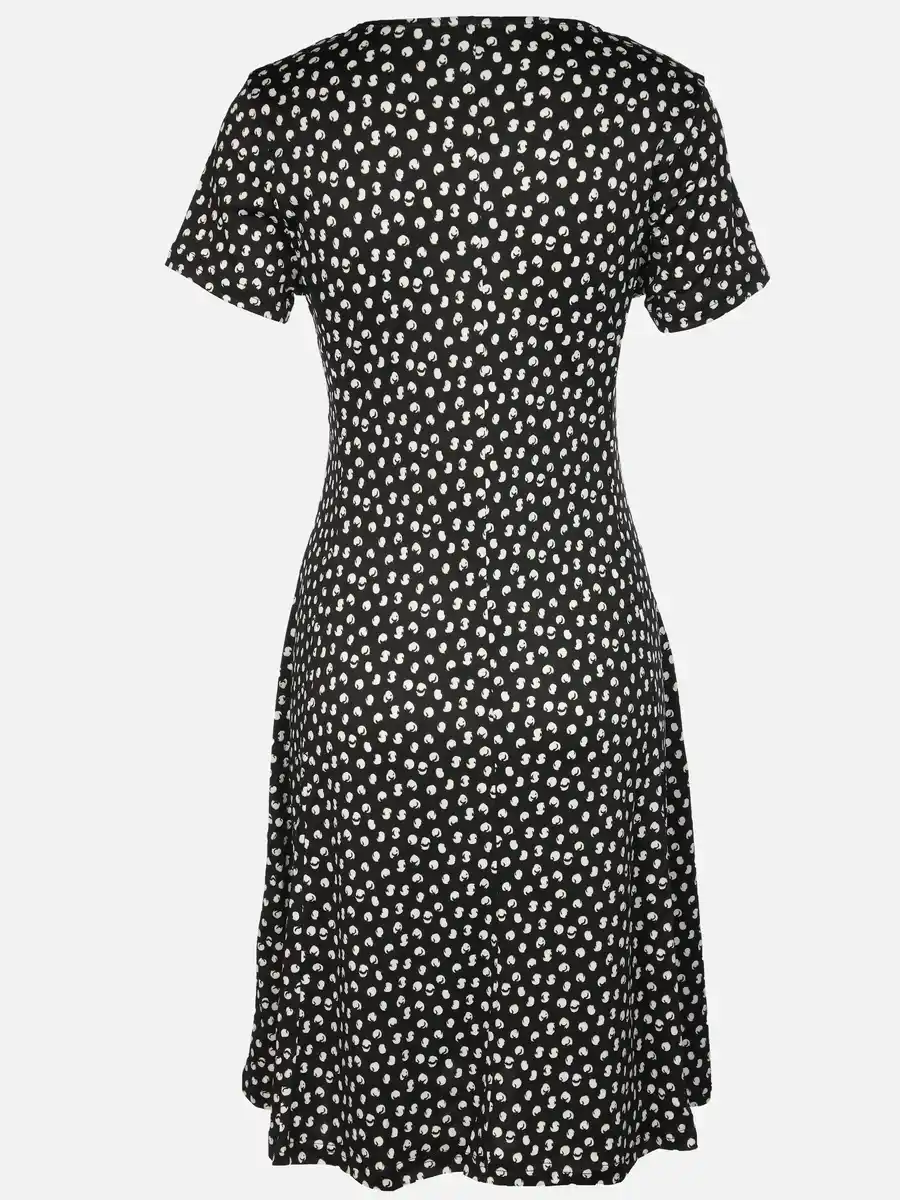 Bild 2 von Damen Jerseykleid mit Alloverprint Schwarz
