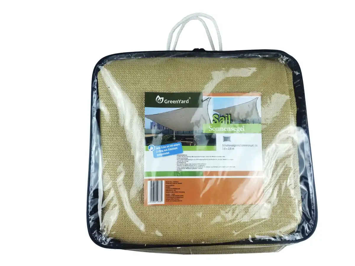 Bild 1 von Schattierungsnetz Sonnensegel, ca. 3,6 x 3,6 x 3,6 m