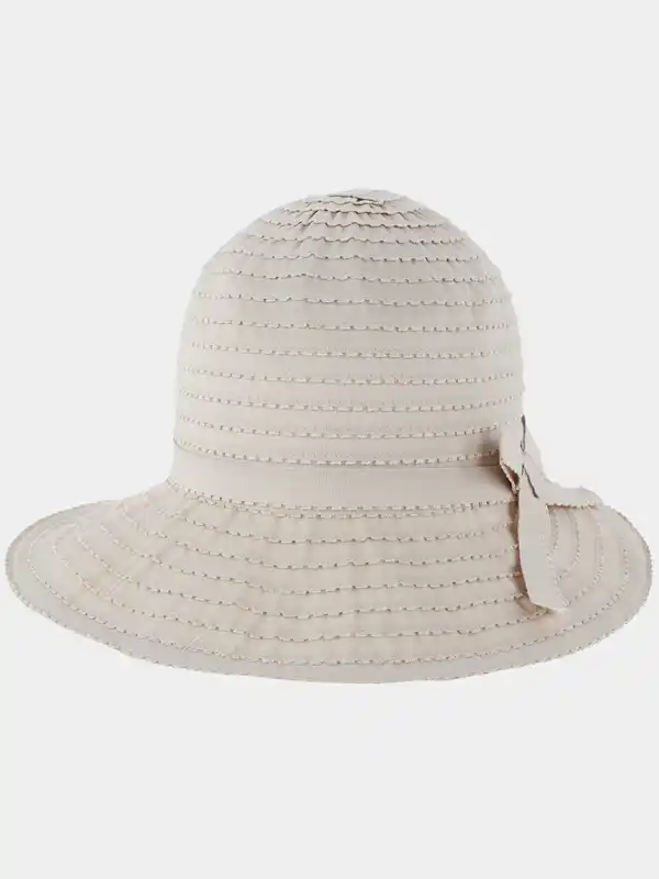 Bild 1 von Damen Stoffhut mit Schleife Beige