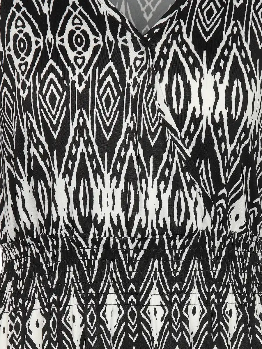 Bild 3 von Damen Jerseykleid mit Blätterprint allover Schwarz