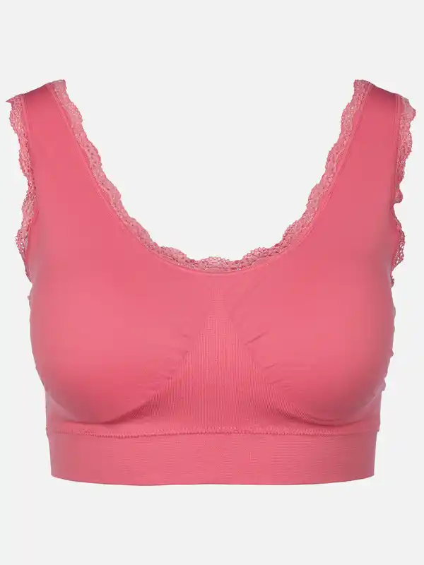 Bild 1 von Damen Bustier mit Spitzenbesatz Pink