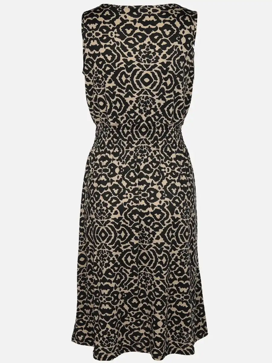 Bild 2 von Damen Jerseykleid mit Blätterprint allover Schwarz