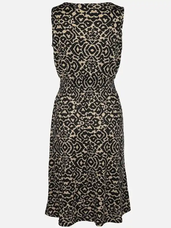 Bild 2 von Damen Jerseykleid mit Blätterprint allover Schwarz