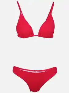 Damen Bikiniset mit Struktur Pink