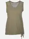Bild 1 von Damen Top mit Lochstickerei Oliv