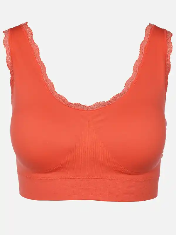 Bild 1 von Damen Bustier mit Spitzenbesatz Orange
