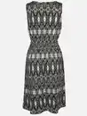 Bild 2 von Damen Jerseykleid mit Blätterprint allover Schwarz