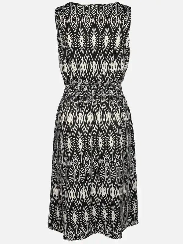 Bild 2 von Damen Jerseykleid mit Blätterprint allover Schwarz