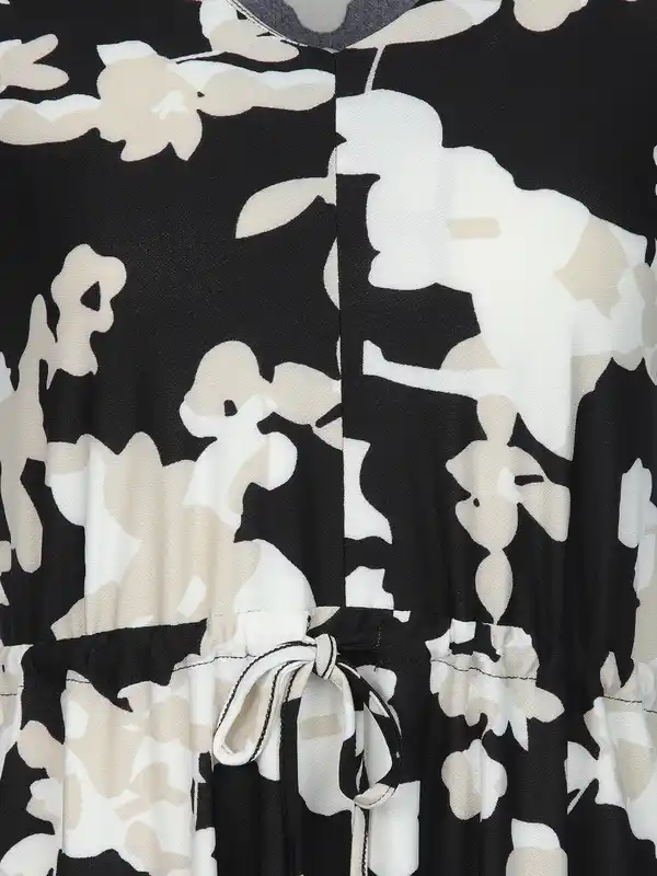 Bild 3 von Damen Jerseykleid mit Alloverprint Schwarz