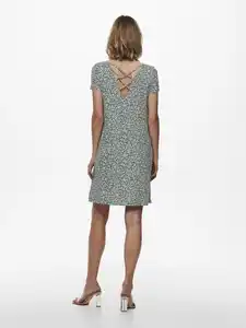 Only ONLBERA BACK LACE UP Shirtkleid Grün
