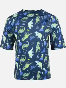 Jungen Bade Shirt , UV Protetion Blau