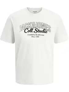 Herren JJMAKOTO TEE SS CREW T-Shirt Weiß