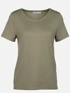 Damen Shirt unifarben Oliv