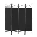 Bild 1 von Paravent 4-teilige Raumteiler 180 x 163 cm schwarz