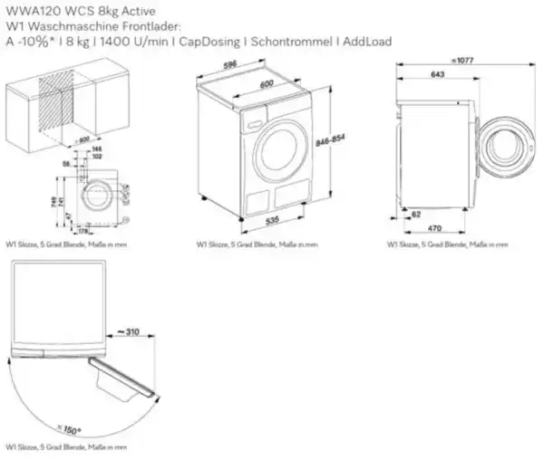 Bild 4 von Miele WWA 120 WCS 8kg Active