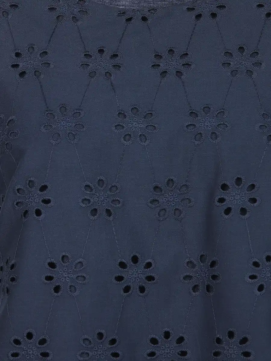 Bild 3 von Damen Top mit Lochstickerei Marine