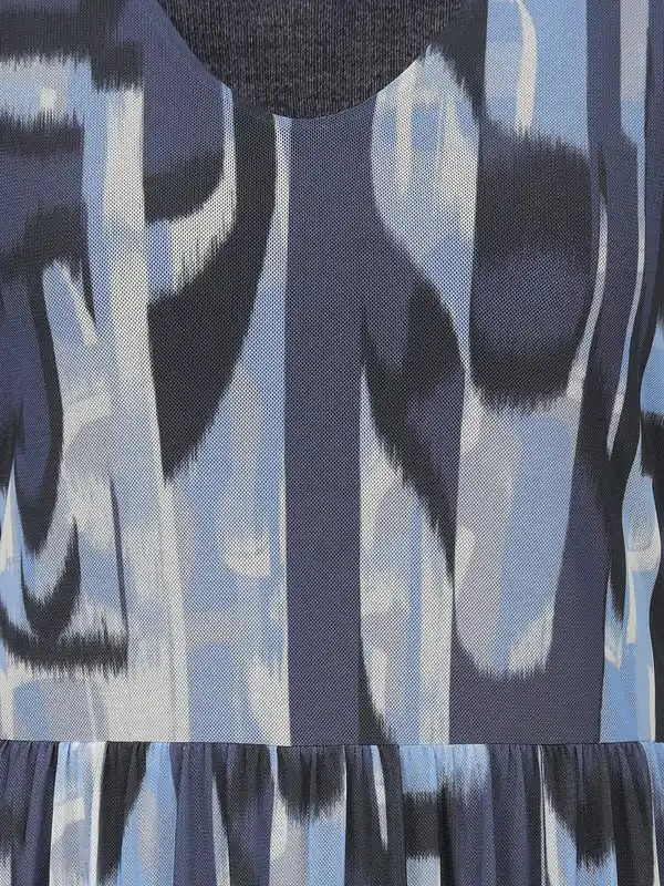 Bild 3 von Damen Meshkleid mit Alloverprint Blau