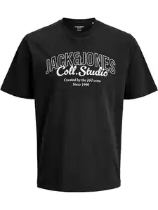 Herren JJMAKOTO TEE SS CREW T-Shirt Schwarz