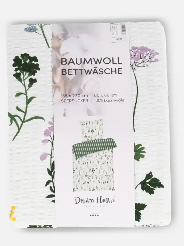 Bild 2 von Seersucker Bettwäsche, 155x220cm Weiß