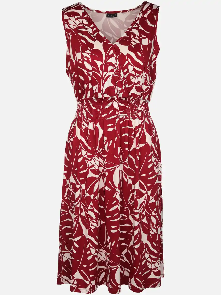 Bild 1 von Damen Jerseykleid mit Blätterprint allover Rot