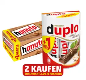 FERRERO Duplo* oder Hanuta*