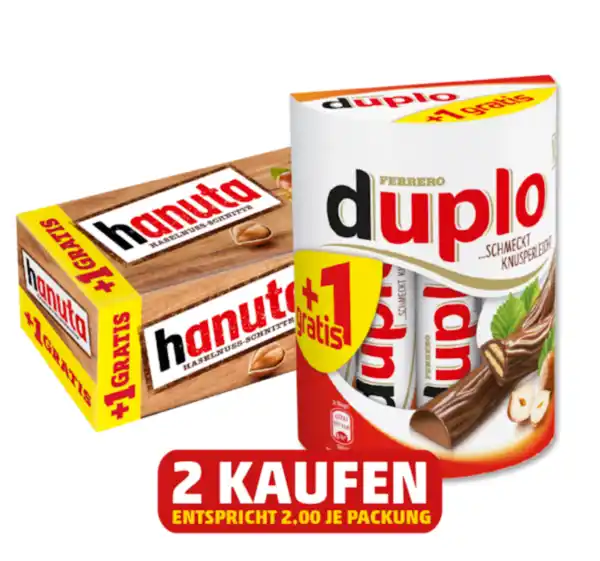Bild 1 von FERRERO Duplo* oder Hanuta*