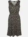 Bild 1 von Damen Jerseykleid mit Blätterprint allover Schwarz