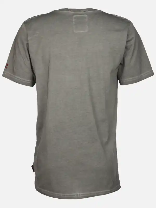 Bild 2 von Herren Henleyshirt mit Stickerei Grau