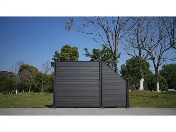 Bild 2 von WPC-Sichtschutzzaun CORTADO V2 - 1x Schrägelement - Schwarz rechts