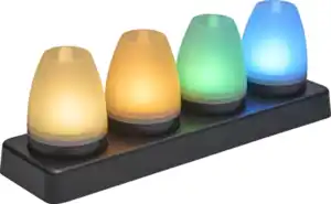 IDEENWELT LED Akku-Lounge-Leuchten 4er-Set