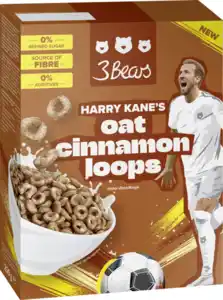 3Bears Harry Kane's Oat Cinnamon Loops, 250 g