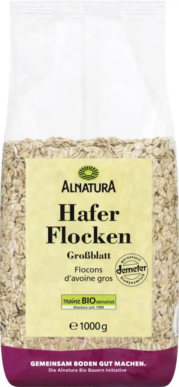 Bild 1 von Alnatura Bio Haferflocken Großblatt Demeter, 1.000 g
