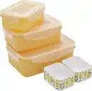 Bild 1 von IDEENWELT Frischhalteboxen mit Einsatz, 3er-Set gelb