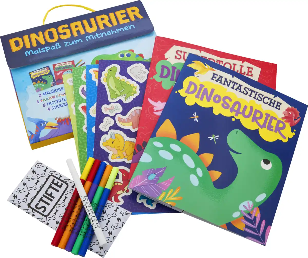 Bild 2 von IDEENWELT Malbücher mit Zauberfilzstiften Dino