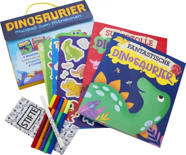 Bild 2 von IDEENWELT Malbücher mit Zauberfilzstiften Dino